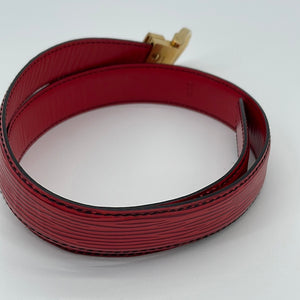 red leather louis vuittons belt