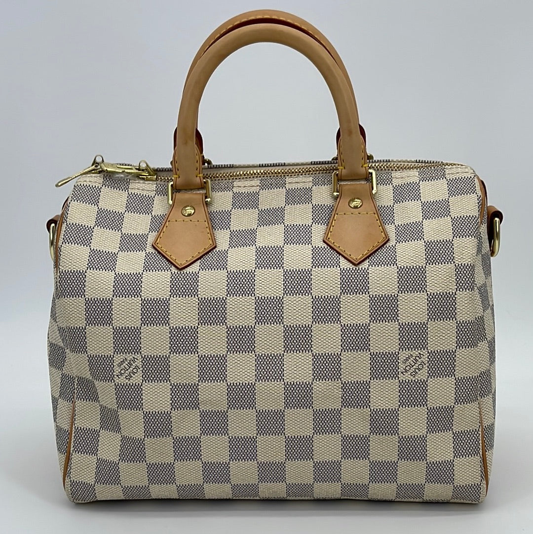 Preloved Louis Vuitton Damier Azur Speedy 25 Bandoulier Bag SD0173 051 –  KimmieBBags LLC