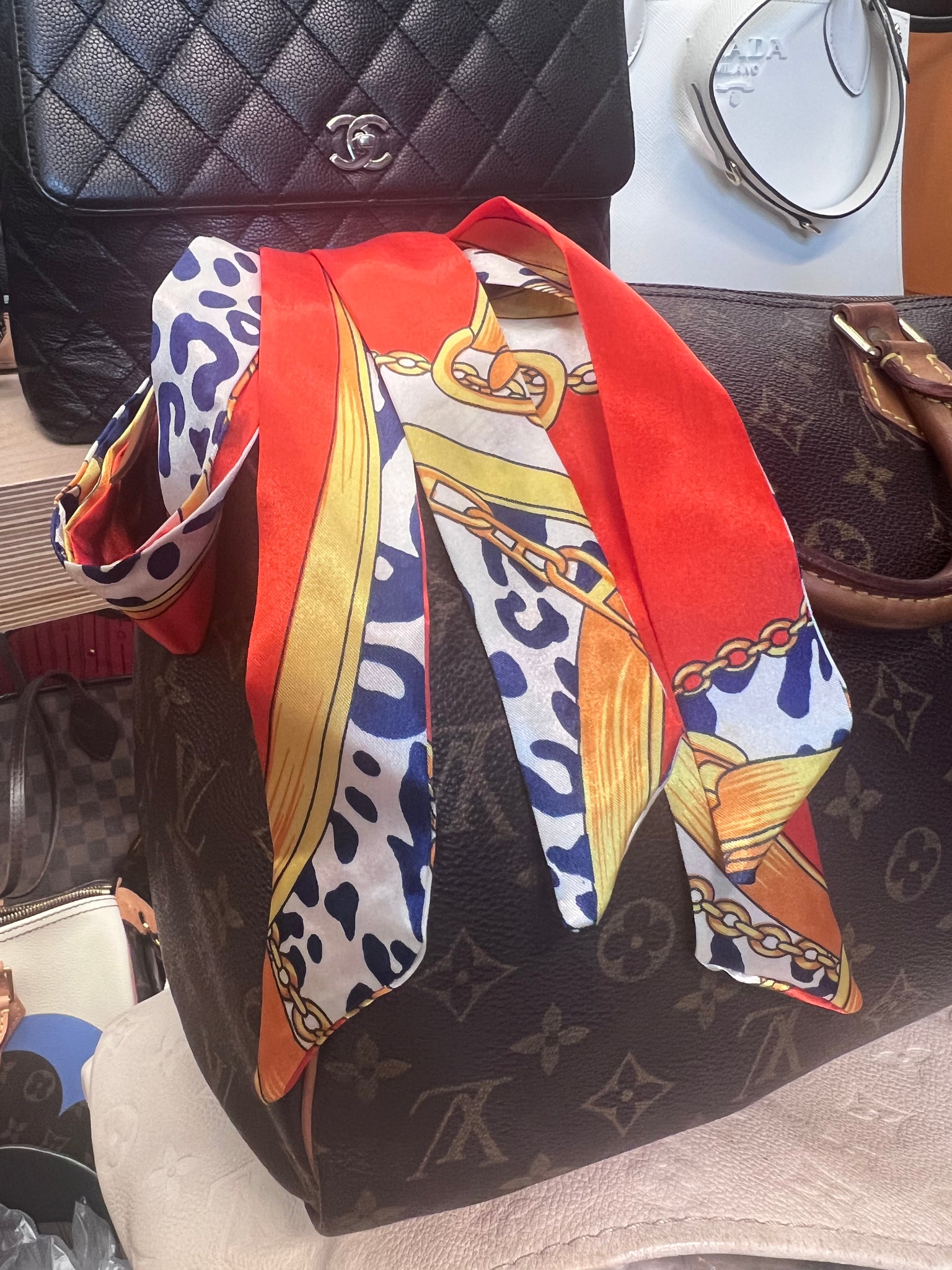 twilly scarves for bags lv