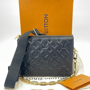 Preloved Louis Vuitton Black Lambskin Monogram Coussin PM WVC86BG 052423 $300 OFF DEAL