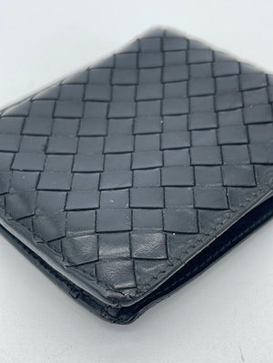 Preloved Bottega Veneta Men's Bifold Black Intecciato Leather Wallet 193642V46511000 061423
