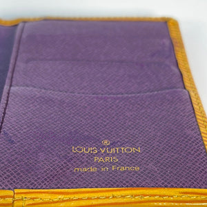 Vintage Louis Vuitton Yellow Epi Do Poche Leather Pass Card Case