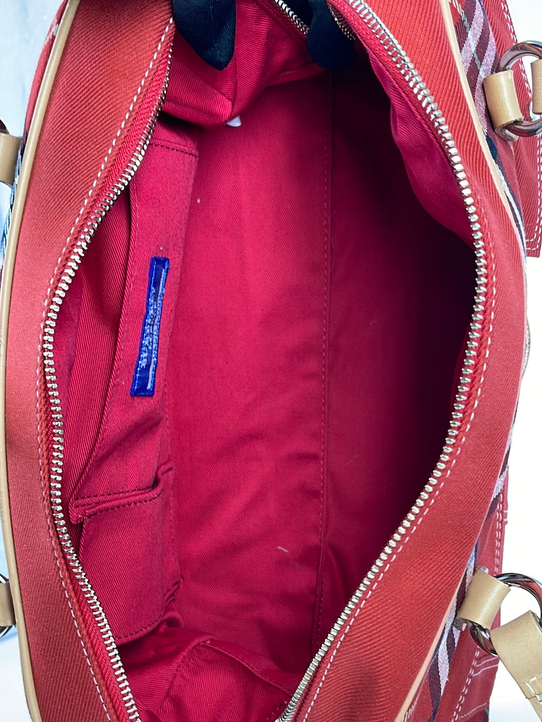 Preloved Burberry Blue Label Red Check Handbag ZA493230 051123 –  KimmieBBags LLC