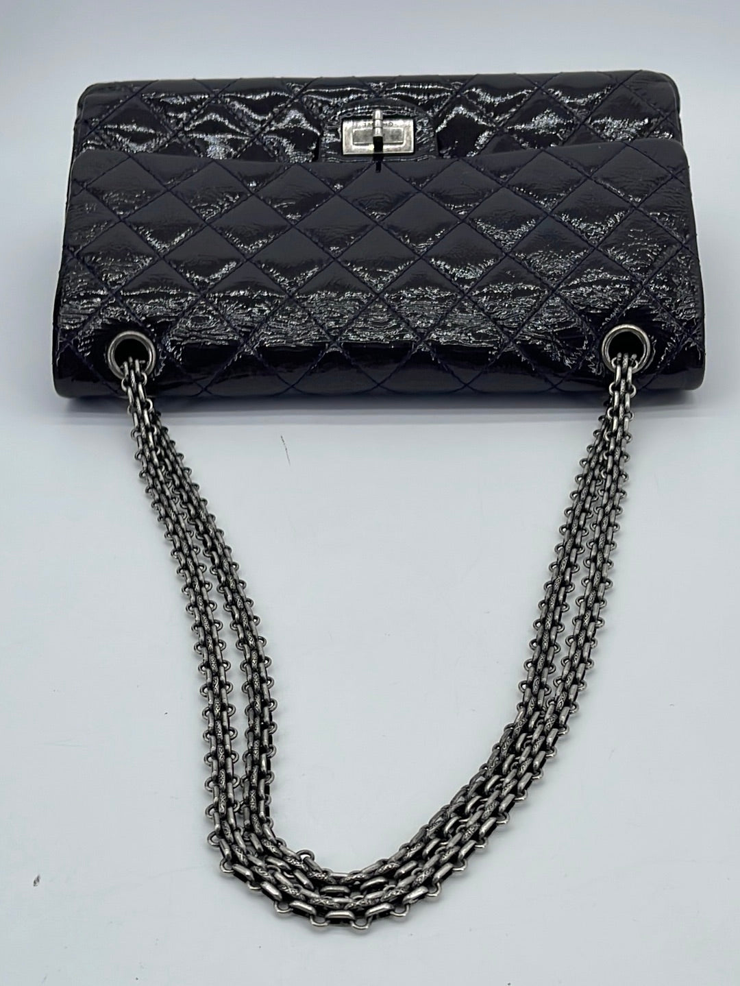 Chanel Black Patent Leather East West Reissue Flap Bag – Only Authentics