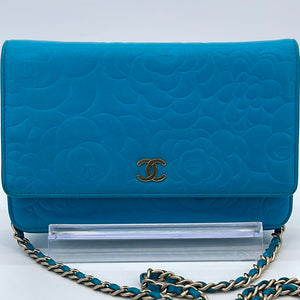blue chanel wallet