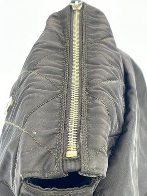 Preloved Prada Brown Quilted Tessuto Flap Bag 32 051223 $100 OFF