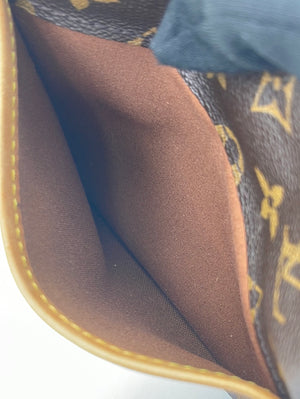 Popincourt Long, Used & Preloved Louis Vuitton Crossbody Bag, LXR USA, Brown