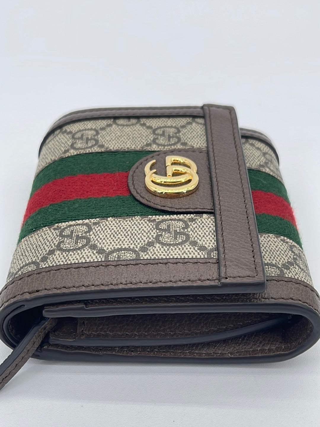 Gucci Pink Guccissima Cat Card Case Wallet Aged Gold Hardware Available For  Immediate Sale At Sotheby's