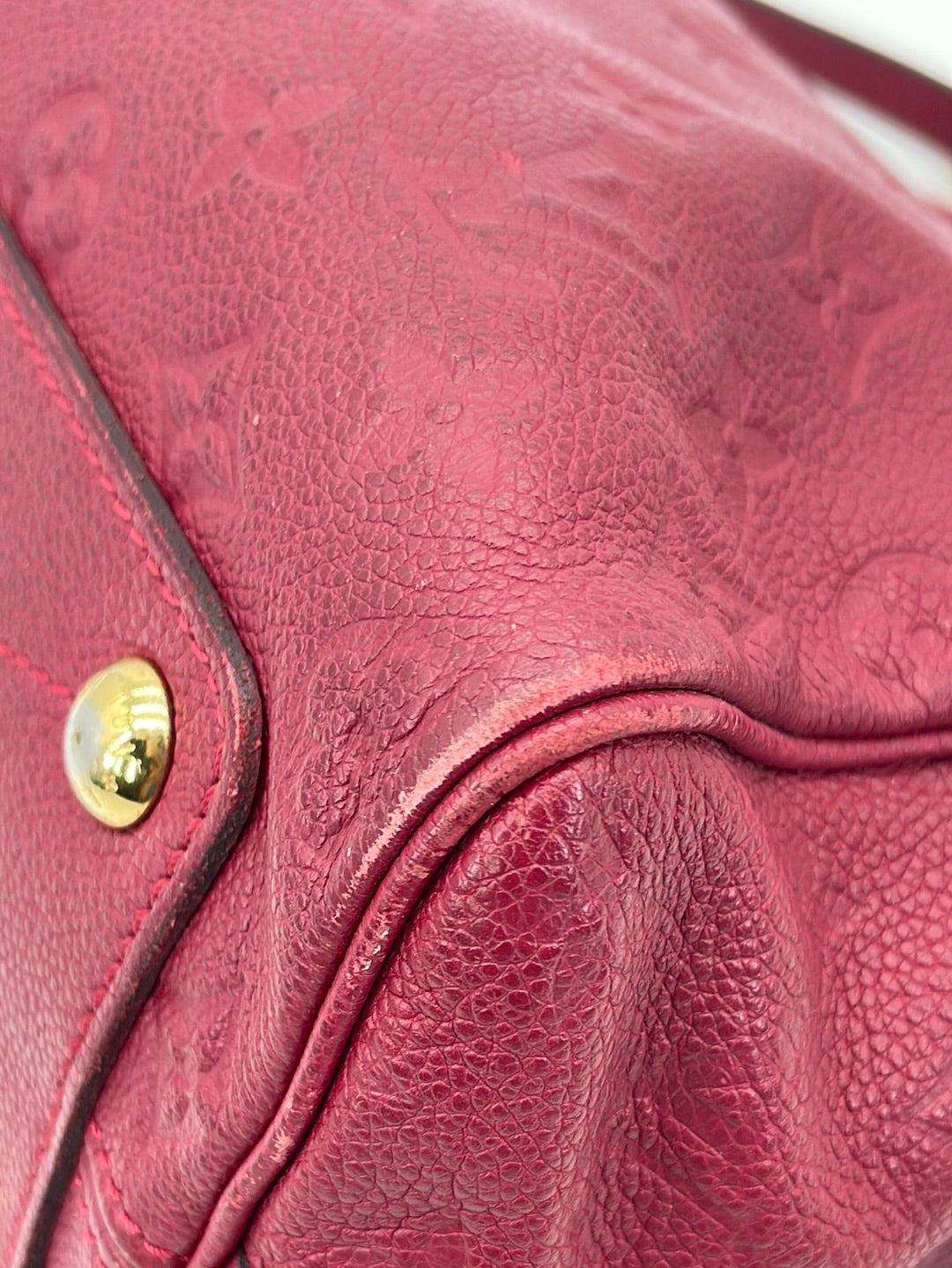 PRELOVED Louis Vuitton Speedy 25 Red Empriente Leather Bandolier Bag SP2103 051823 $500 OFF
