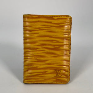 Vintage Louis Vuitton Yellow Epi Do Poche Leather Pass Card Case