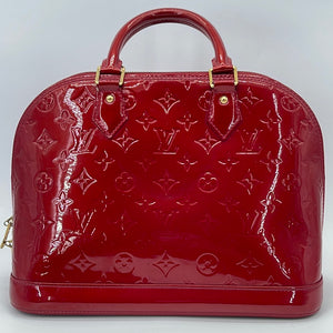 PRELOVED Louis Vuitton Red Monogram Vernis Alma PM Bag SN2163