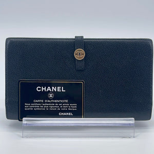 PRELOVED Chanel Black Leather Timeless Continental Wallet 10116793 052223 $150 OFF