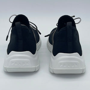 NEW Prada Calzature Donna Stretch-Fabric Logo Sneakers Size 39 244 052323 $500 OFF