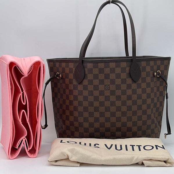 Preloved Louis Vuitton Damier Azur Neverfull MM Tote Bag with Pink Int –  KimmieBBags LLC