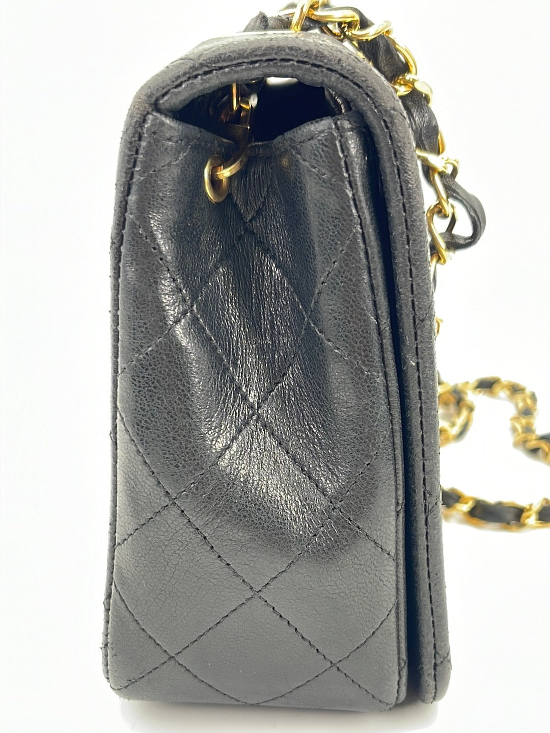 Chanel Beige Quilted Lambskin Flap Shoulder Bag Silver Hardware