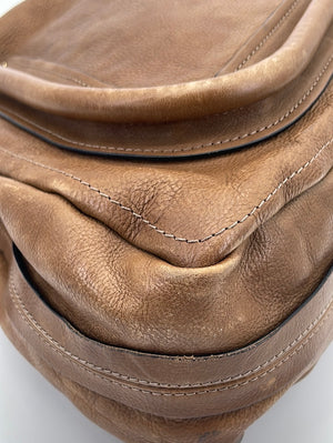 Preloved Chloe Large Brown Leather 2 Way Paraty Shoulder Hand Bag 3095624 052322 $400 OFF DEAL