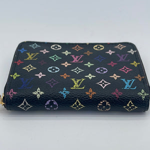 PRELOVED Louis Vuitton Black Multicolor Monogram Mini Zippy Wallet TH2048 052223 - $60 OFF