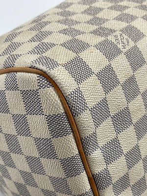 Louis Vuitton Speedy Handbag 30 checkered azure pattern Minnie & Mickey in  Love by PatBo! Beige Leather Cloth ref.147515 - Joli Closet