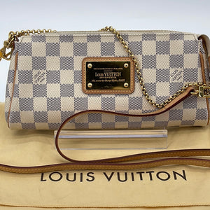 Louis Vuitton Eva Handbag Damier Crossbody Brown Leather for sale online