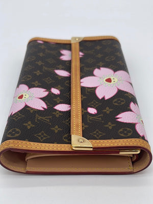 Pre Loved Louis Vuitton Monogram Takashi Murakami Cherry Blossom Wallet -  Onceit