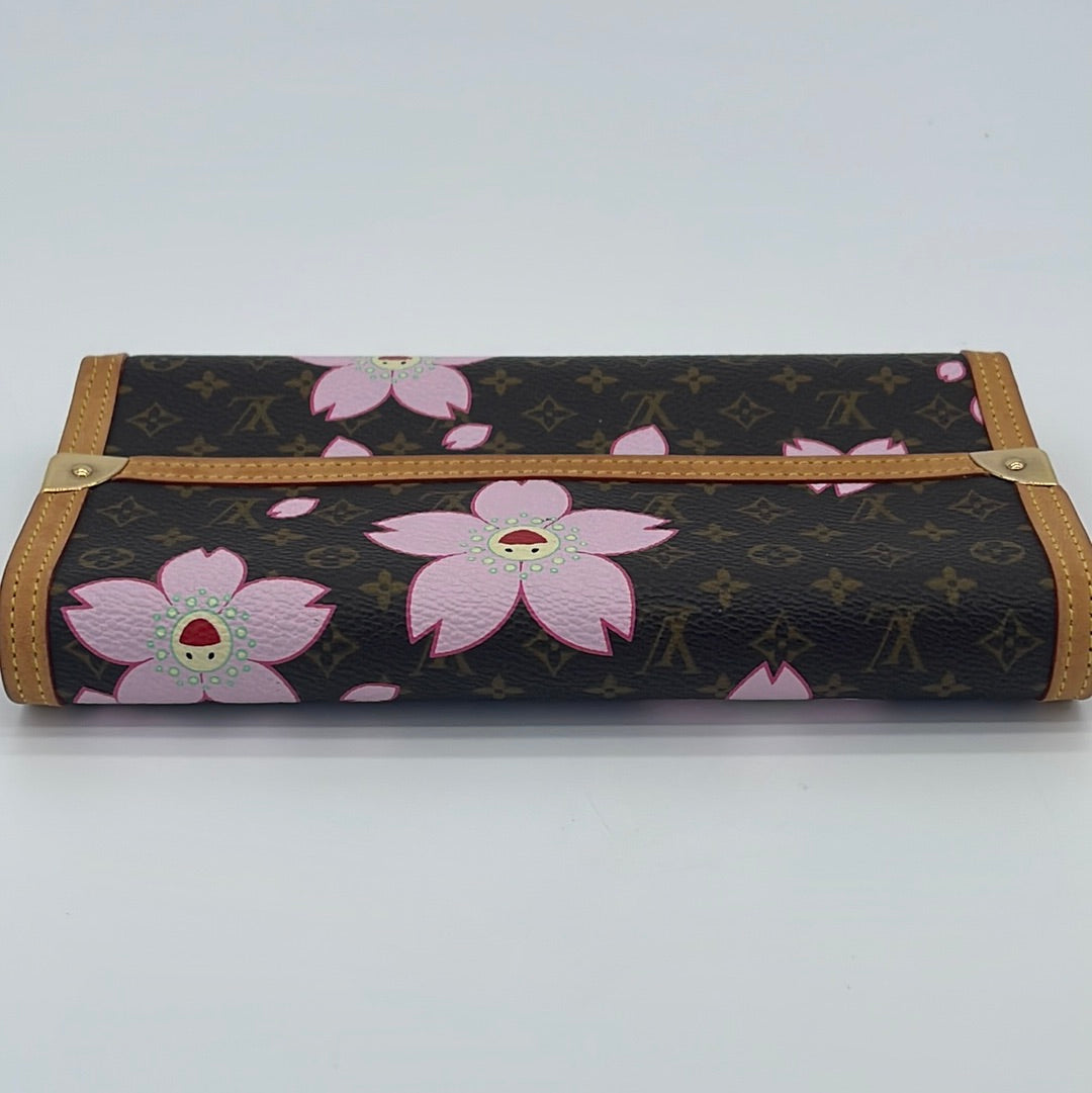 Preloved Louis Vuitton Monogram Cherry Blossom Porte Tresor International Long Wallet TH0033 052223