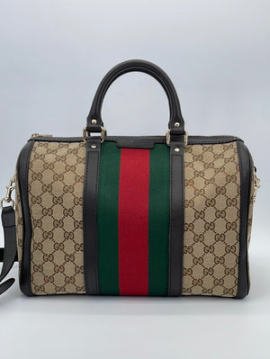 Gucci Grey Alligator Britt Boston Bag ○ Labellov ○ Buy and Sell Authentic  Luxury