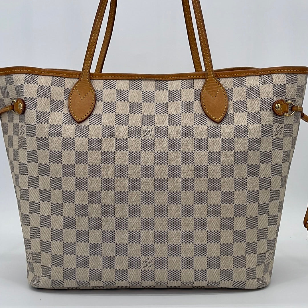 Preloved Louis Vuitton Damier Azur Neverfull MM Tote Bag AR1186 062023 $200 OFF