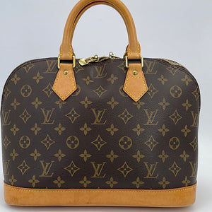 LOUIS VUITTON Monogram Alma BB Hand Shoulder Bag Leather Brown