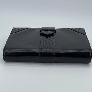 Preloved Saint Laurent Black Leather Clutch Bag 2Q33D8G 051223