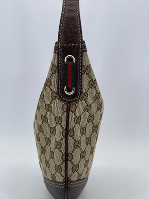 PRELOVED Gucci GG Canvas Princy Web Hobo Bag 162895002404 051823 $160 OFF DEAL
