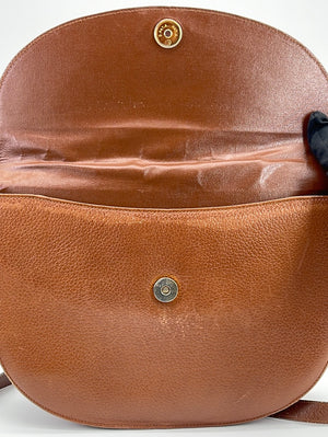 Preloved Burberry Brown Leather Crossbody Bag JDWRY97 051223