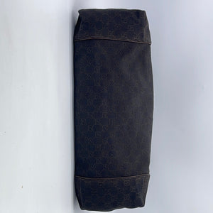 Preloved Gucci Black GG Canvas Jumbo Hobo Shoulder Bag 012.0384