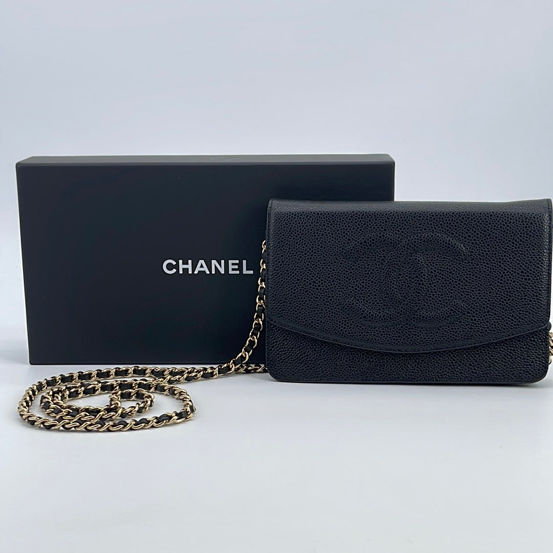 Preloved Chanel Black Caviar Timeless Wallet on Chain Bag 10738217 051023  -$300 OFF