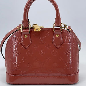 PRELOVED Louis Vuitton Rose Vernis Alma BB Crossbody Bag AA2118 061323