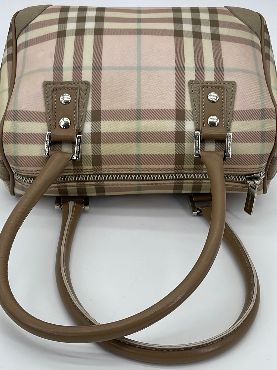 Preloved BURBERRY Beige and Pink Nova Check Mini Chester Bag T0401 051623 $450 OFF