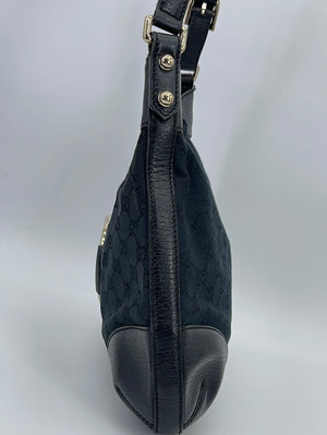 Vintage Gucci GG Black Canvas Horsebit Web Hasler Hobo Bag 13738820399 –  KimmieBBags LLC