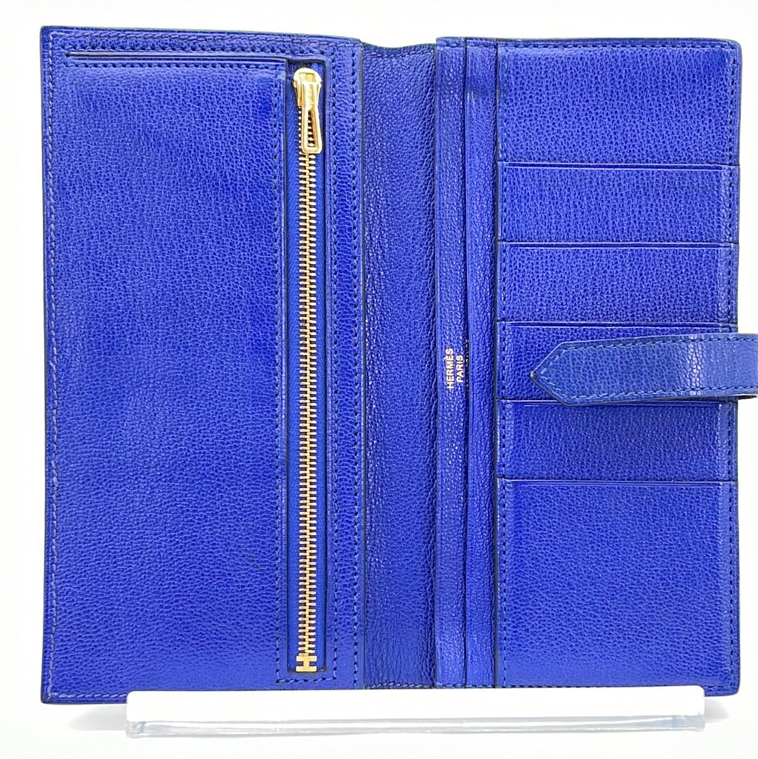 Hermès MC2 Bifold Wallet - Navy Epsom Leather