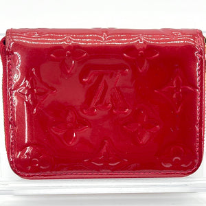 Louis Vuitton Zippy Wallet Red Monogram Vernis Leather