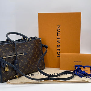Louis Vuitton Brown Monogram Popincourt PM Satchel Shoulder Handbag Marine  