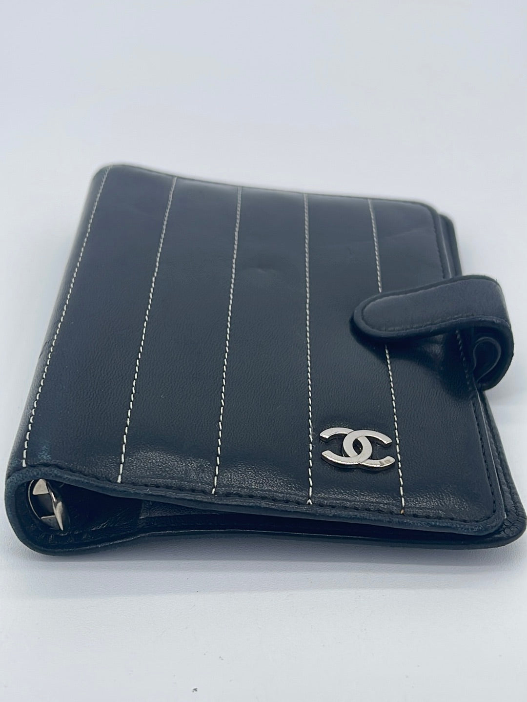 Preloved CHANEL Black Leather Agenda Notebook Cover 10399342 052223 - 125  OFF LIVE SHOW