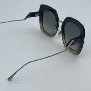Preloved Fendi Black and Brown Square Sunglasses 197 052223