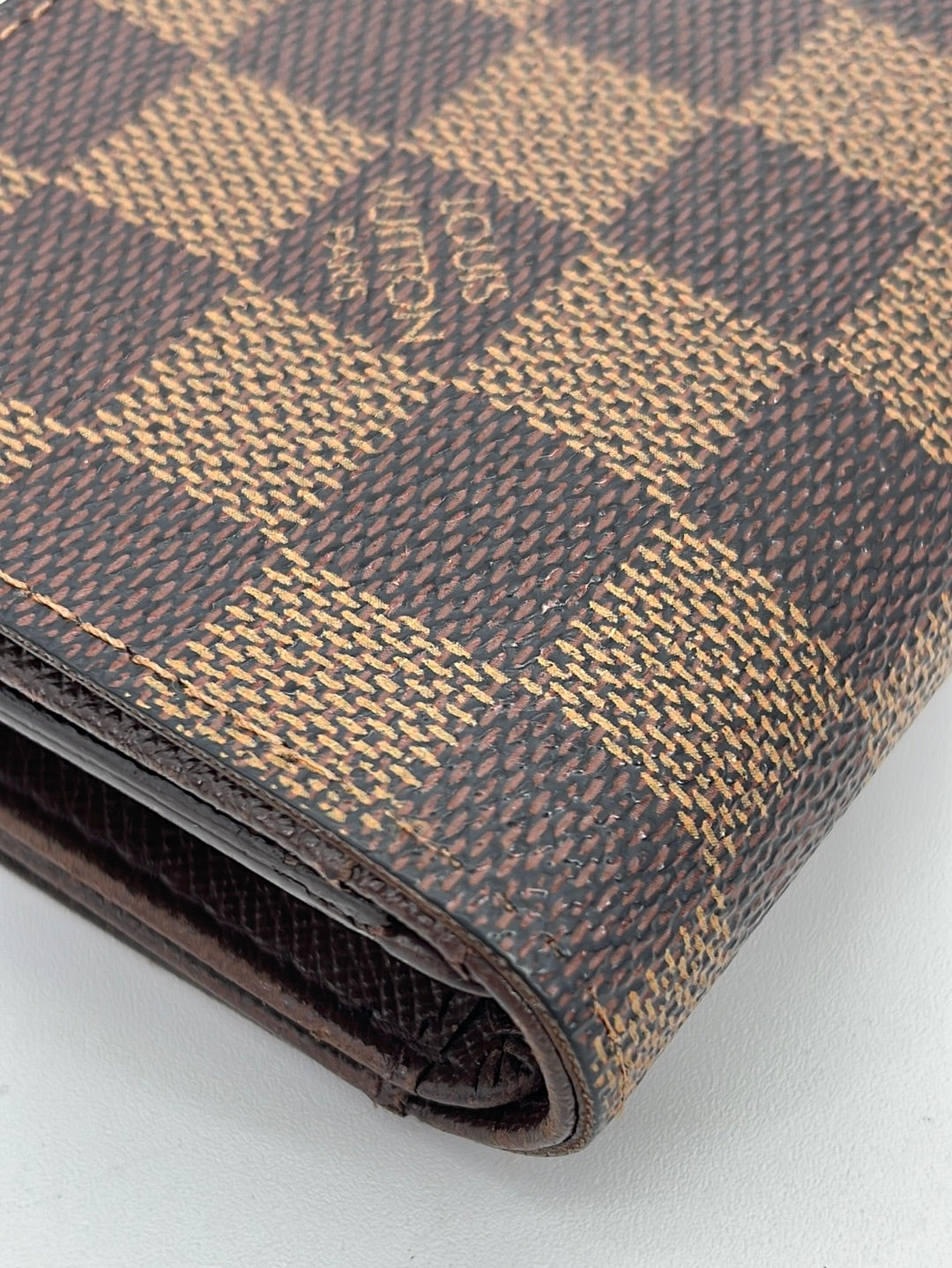 Louis Vuitton Portefeuille M60895 Canvas Leather Brown Bifold Wallet Unisex