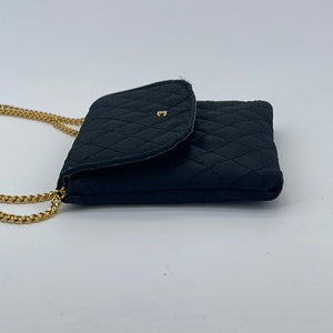 Preloved Chanel Mini Black Micro Chain Flap Nano Bag H9TD3KH