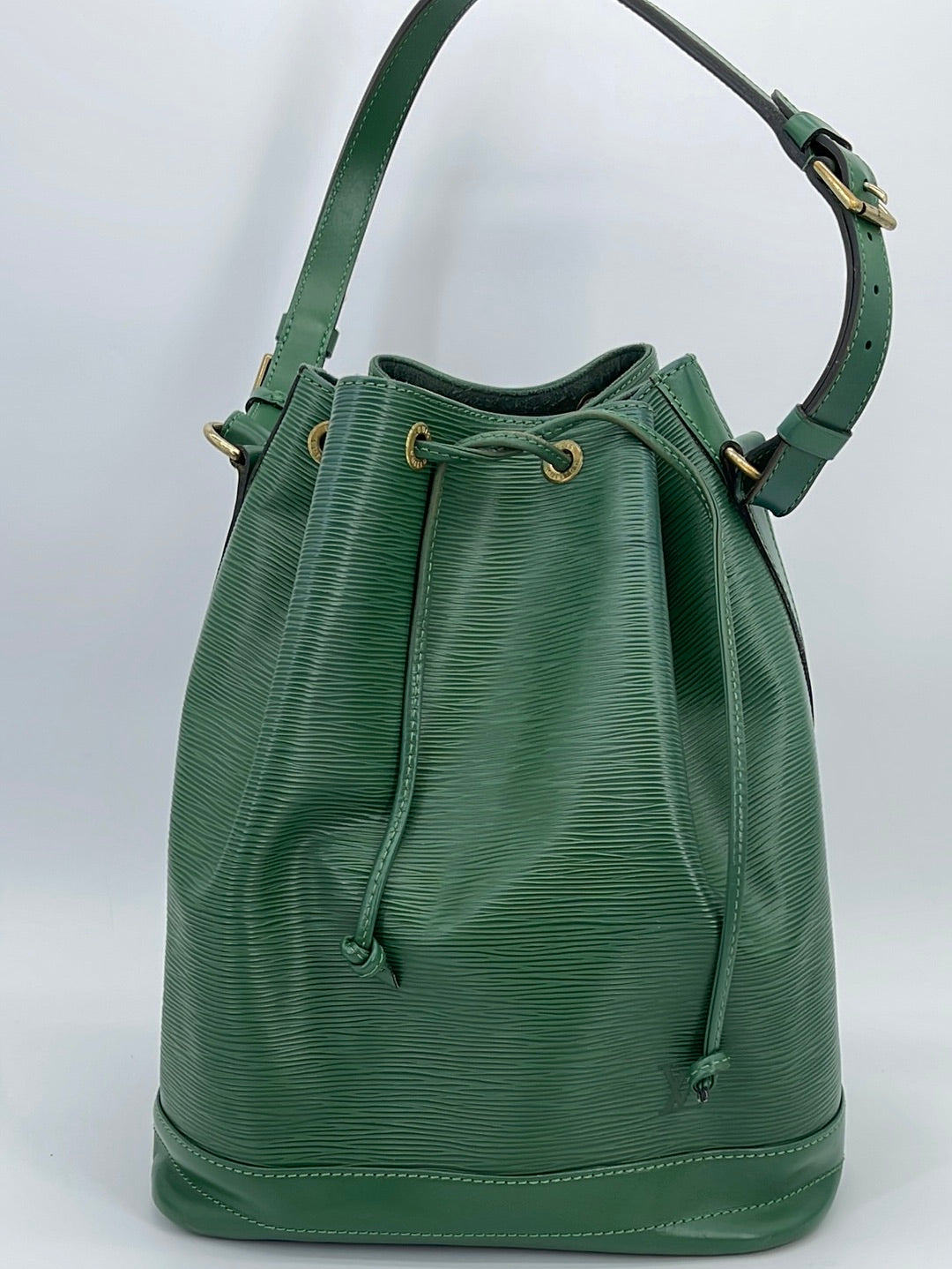 louis vuitton green leather bag