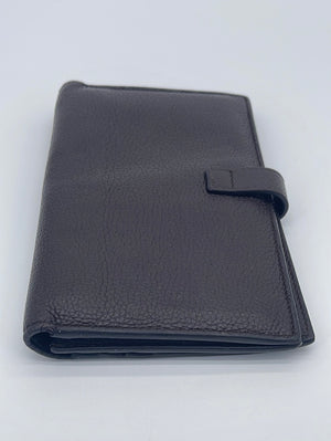 PRELOVED Saint Laurent Brown Leather Long Wallet CH788QT 052223 $300 OFF