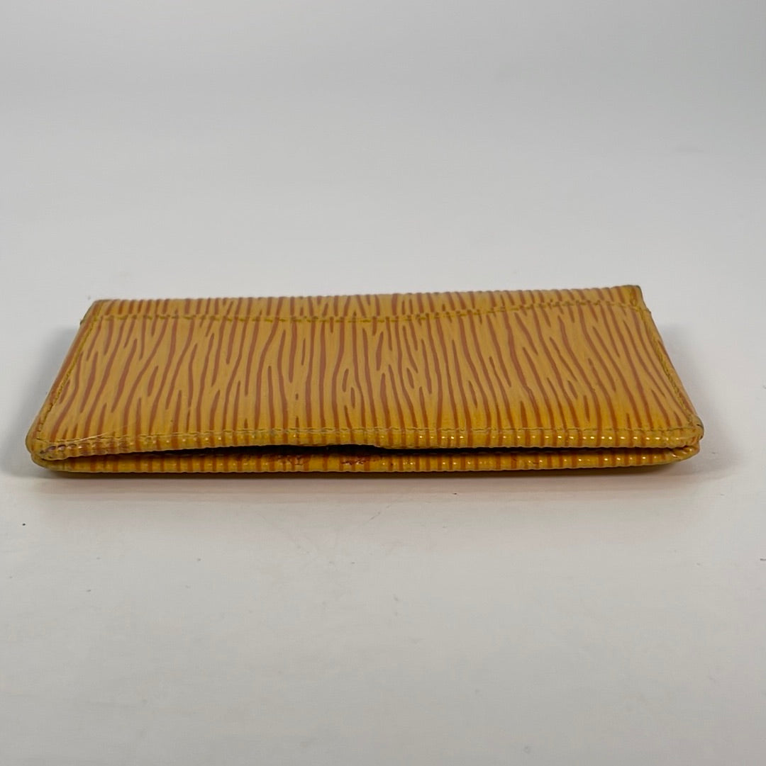 Louis Vuitton Yellow Epi Leather Card Case Wallet Holder 5LVL1223