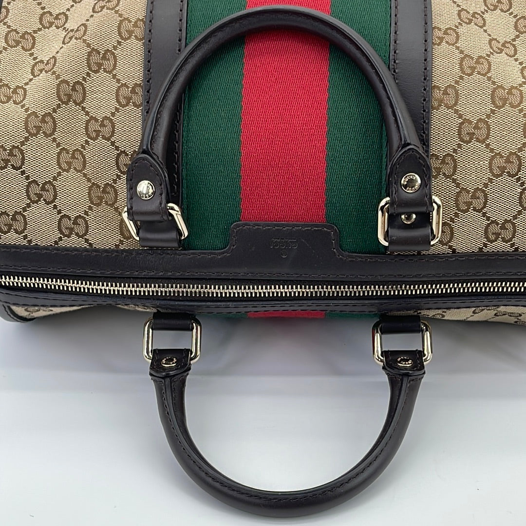 39.02.006 GG Supreme Boston Bag Vintage – Keeks Designer Handbags