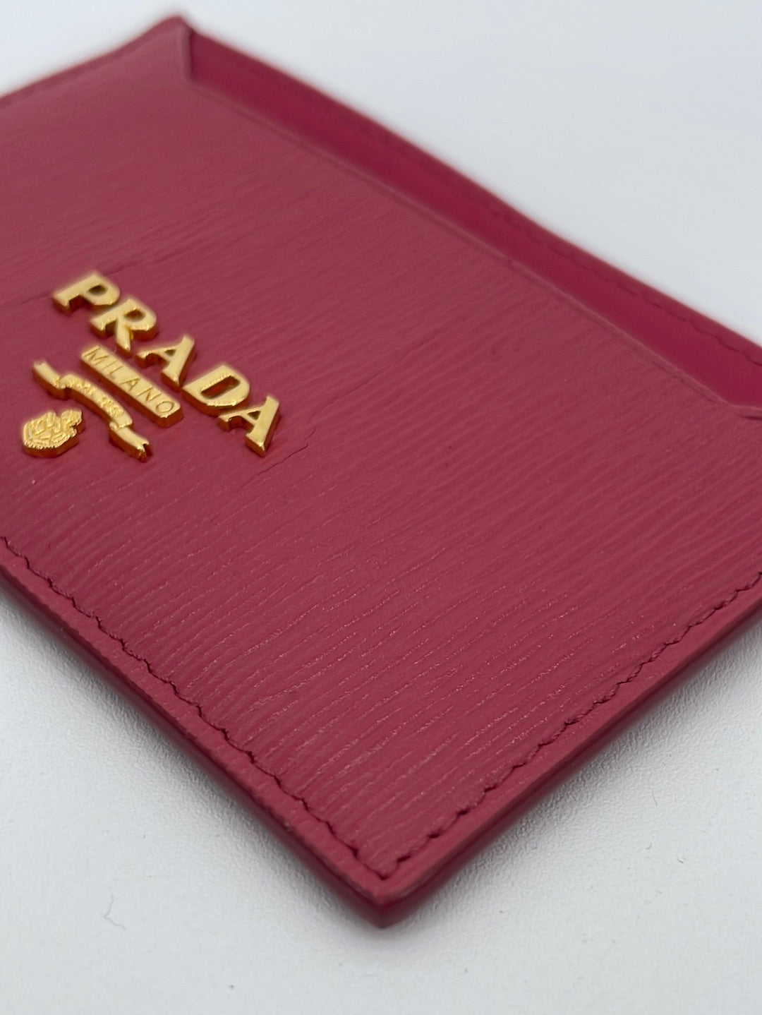 PRELOVED Prada Pink Saffiano Leather Card Case 165 051923