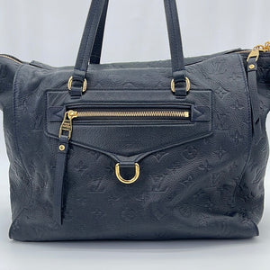 louis vuitton black leather monogram handbag