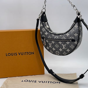 Louis Vuitton Black Jacquard Strap with Monogram Canvas Round